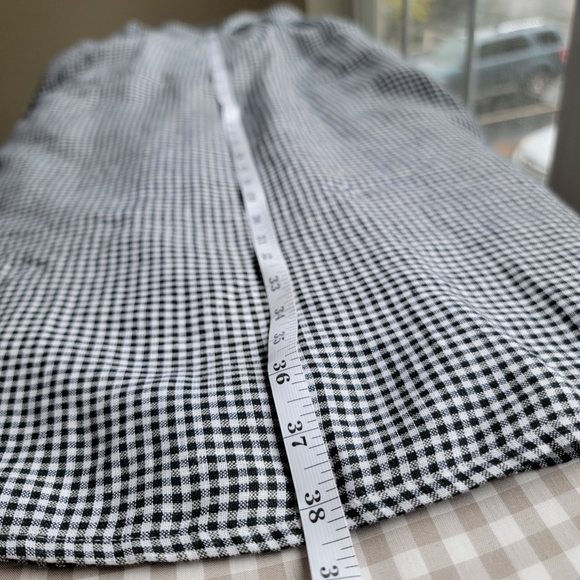 NWT Quince 100% European Linen Fit & Flare Midi Dress, Classic Mini Ginhgham, XS - Picture 10 of 12